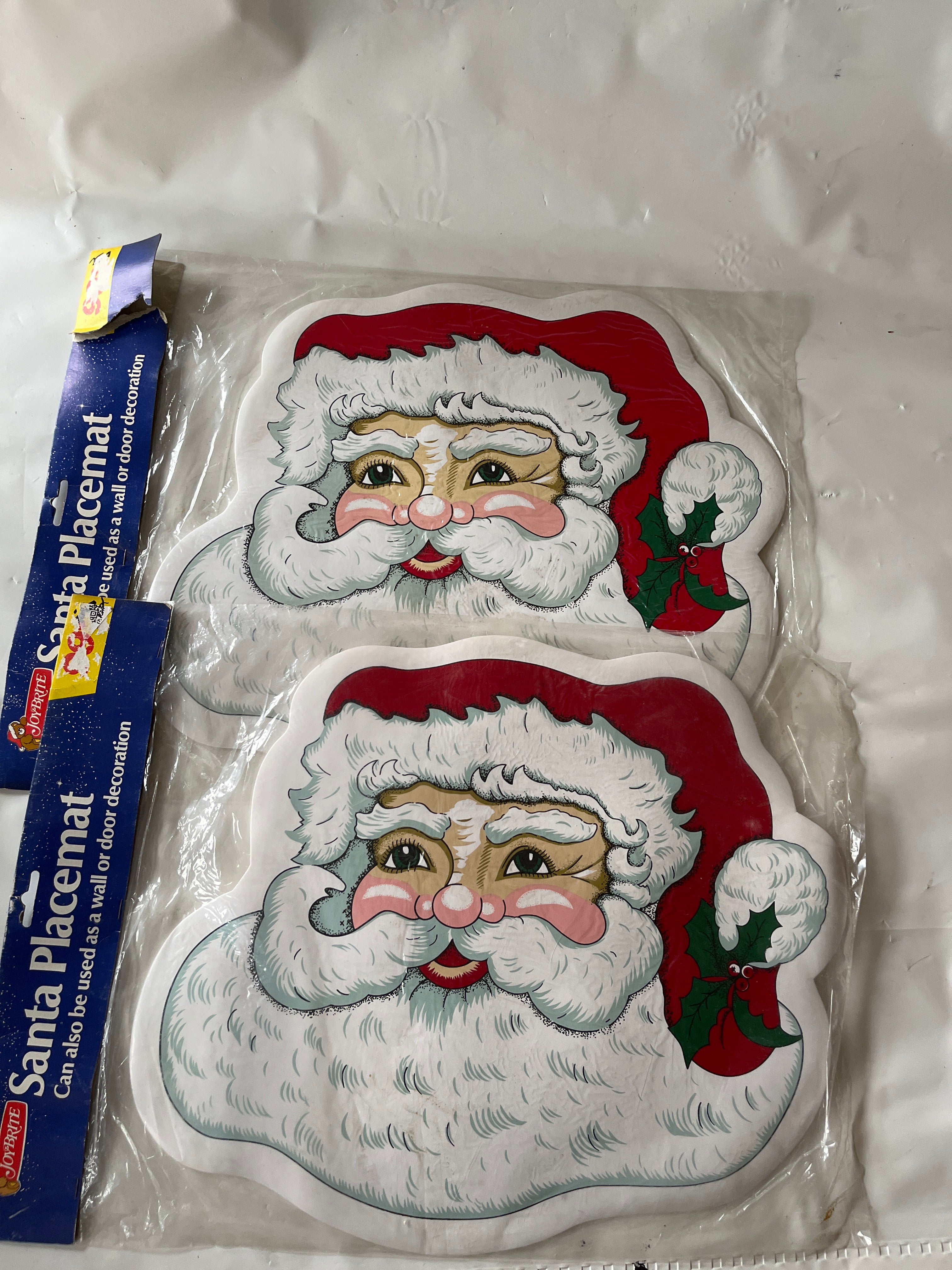 Vintage NOS Santa placemats (2 total)