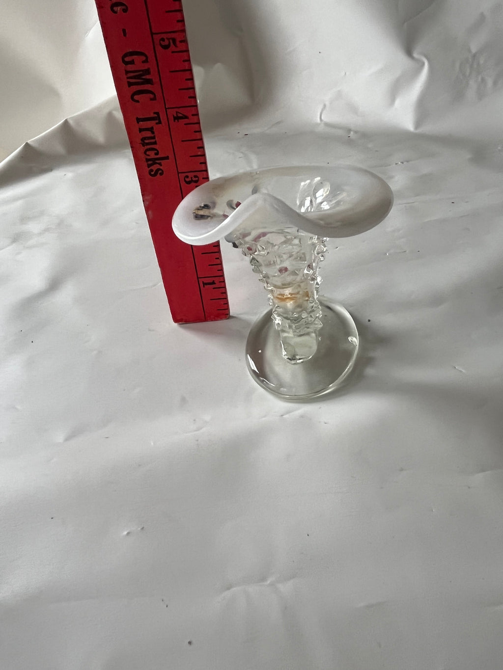 Fenton opalescent mini hobnail cornucopia candle holder