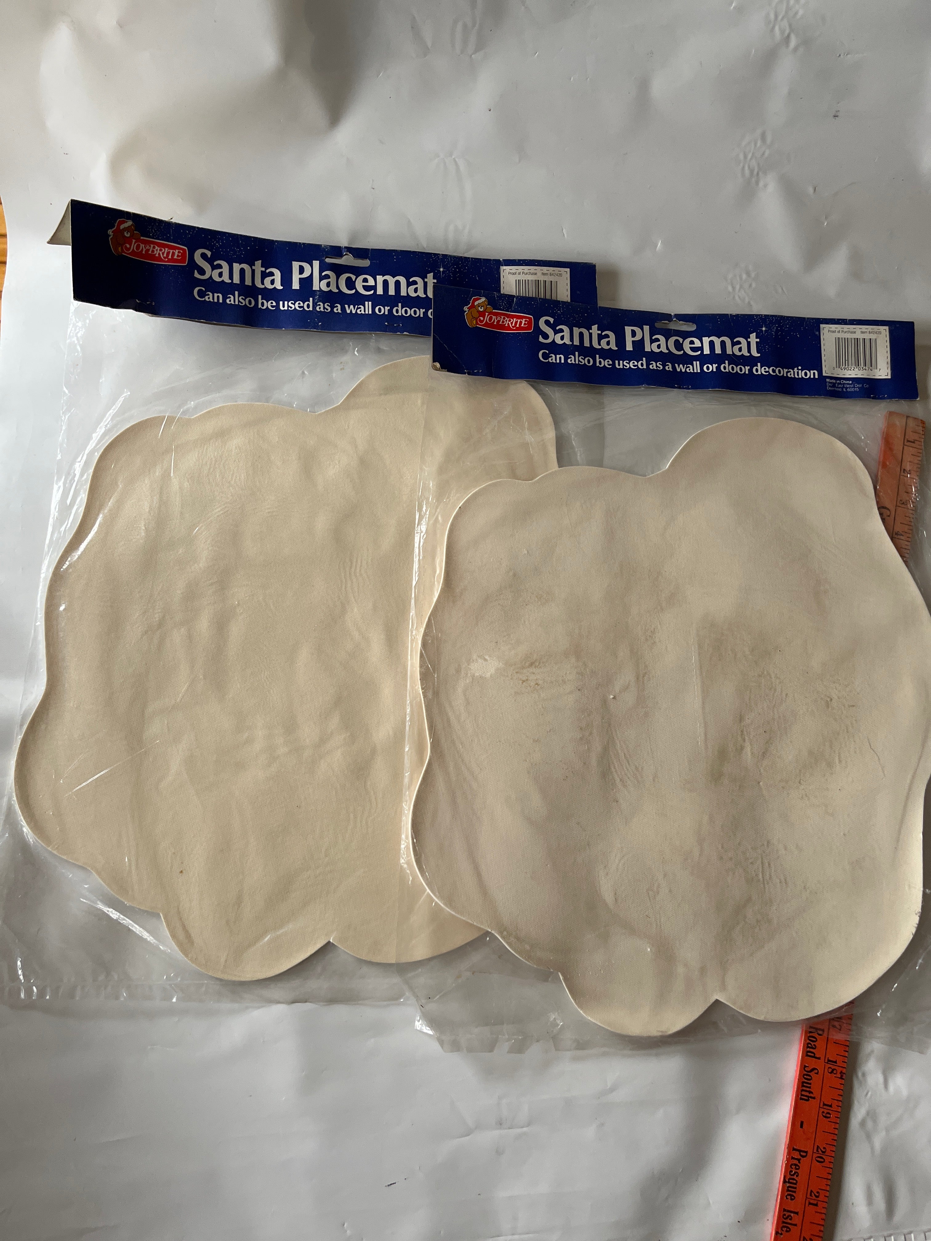 Vintage NOS Santa placemats (2 total)