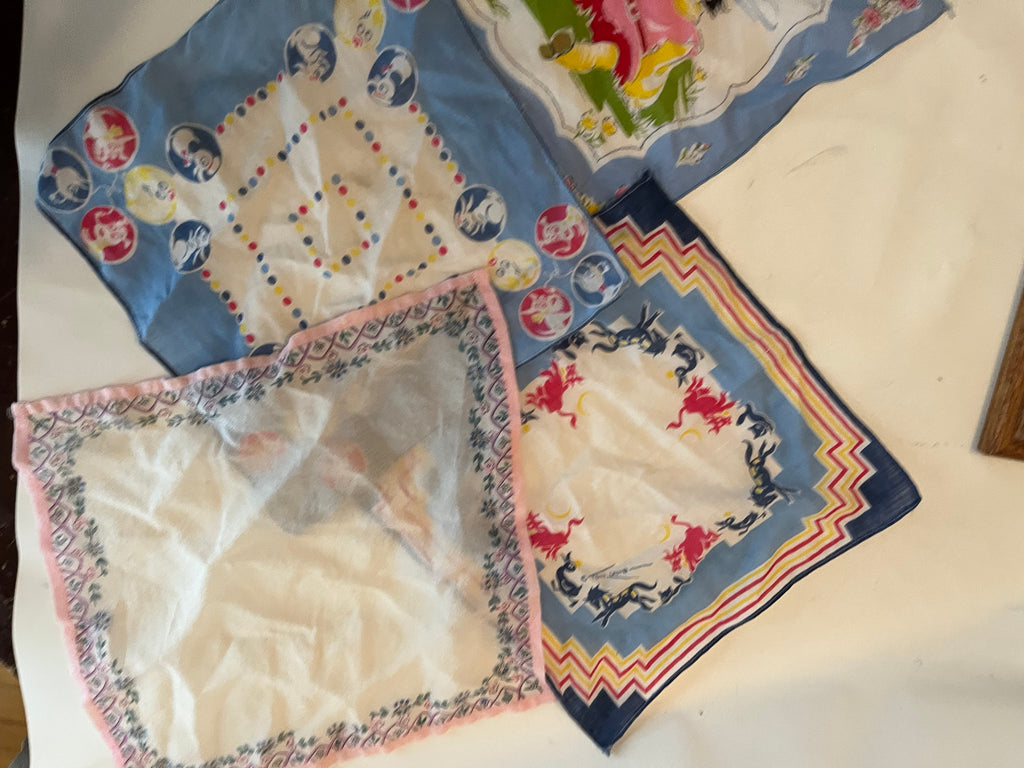 Vintage handkerchiefs lot of 5.