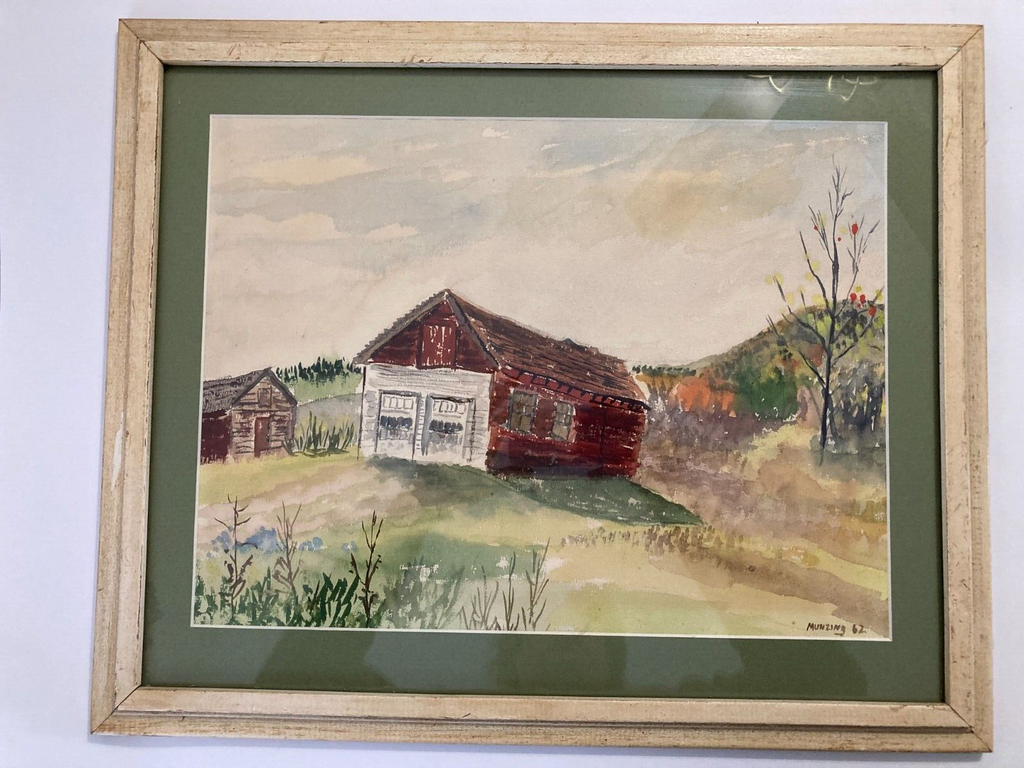 Fredick Munzing Landscape Framed Painting Dated 62" 17x22"
