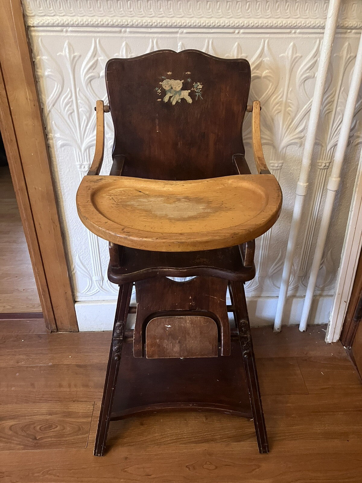 1930s E.L Thompson 2/1 Highchair And play Desk