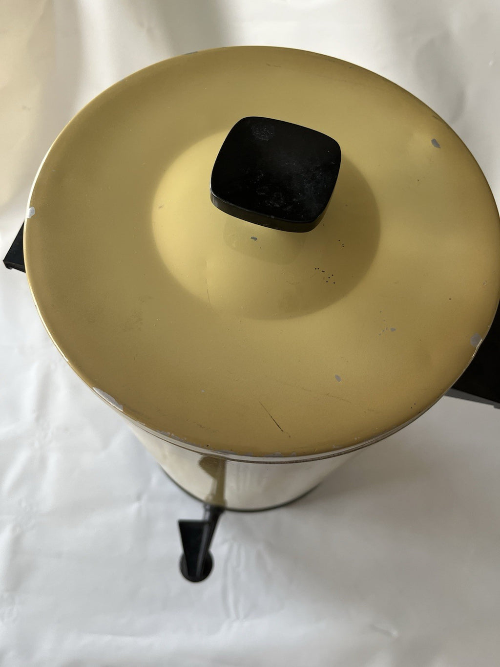 West Bend 1960’s 36 Cup Party Perk Coffee Percolator, Cream Colored/Harvest Gold