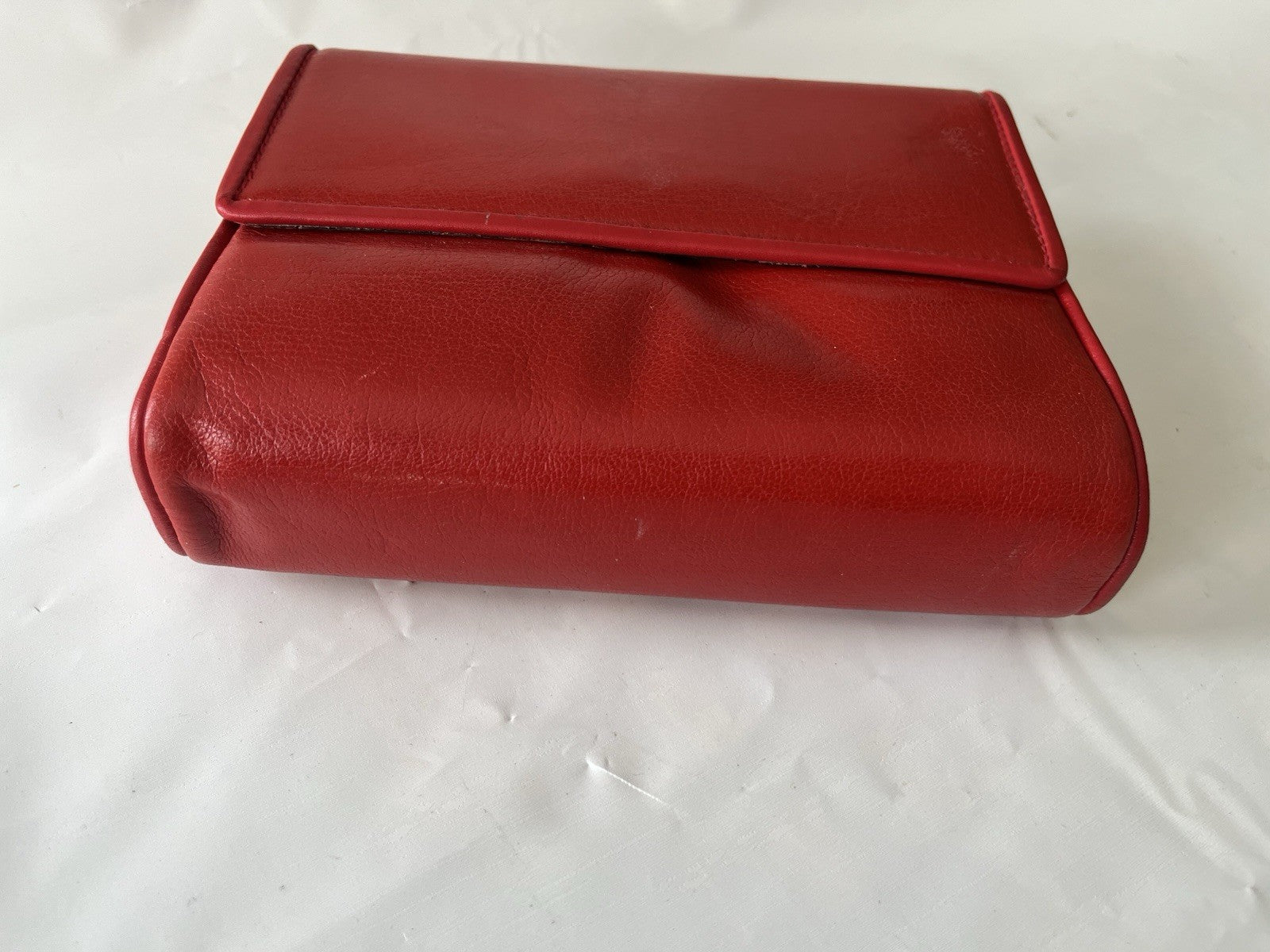 Vintage Franca Red Leather Purse With Original Packaging; Never Used NOS;