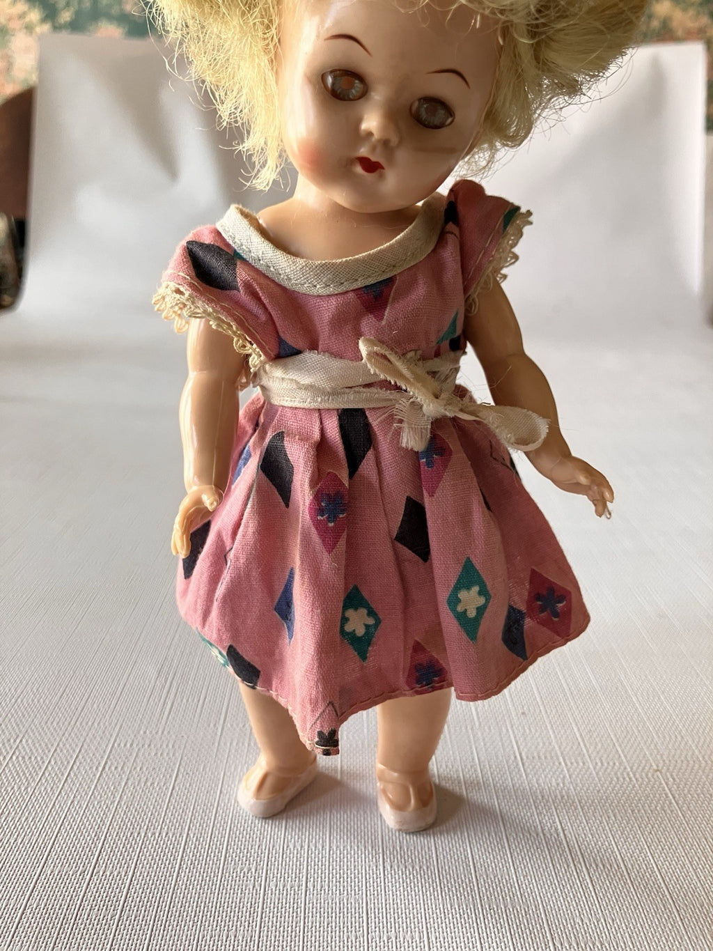 Vintage 8” Tall Winking Doll