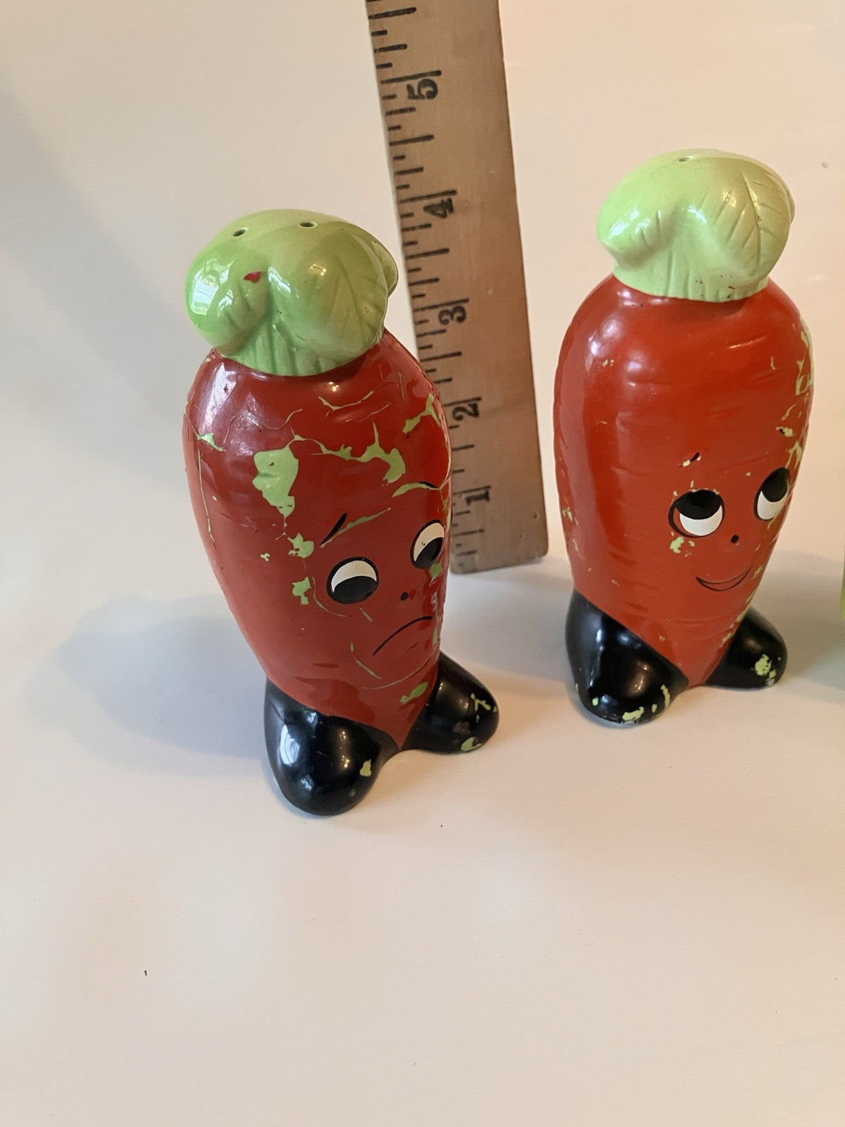 Vintage Salt And Pepper Vegetable Corn/Carrot/ Frog Lot Of 3.