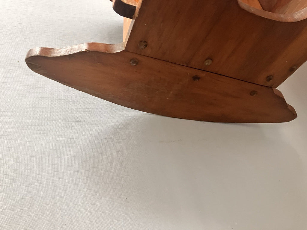 Vintage Children’s Wooden Rocking Chair W/ Jester Decal