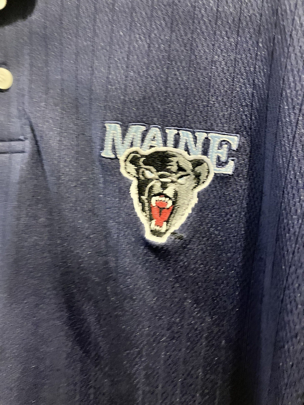 Star Athletics Men’s UMaine Black Bears Navy Polo Tshirt  Navy 