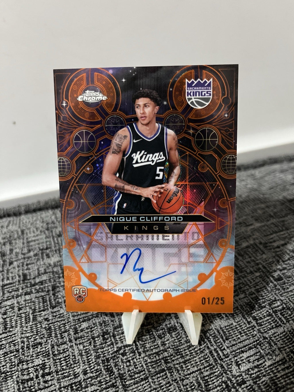 2025/26 Topps Chrome Nique Clifford Autograph Chromograph Orange 1/25