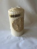 Vintage Lady Of Lourdes, Mother Mary Pillar Candle NOS Made In France 4” Tall