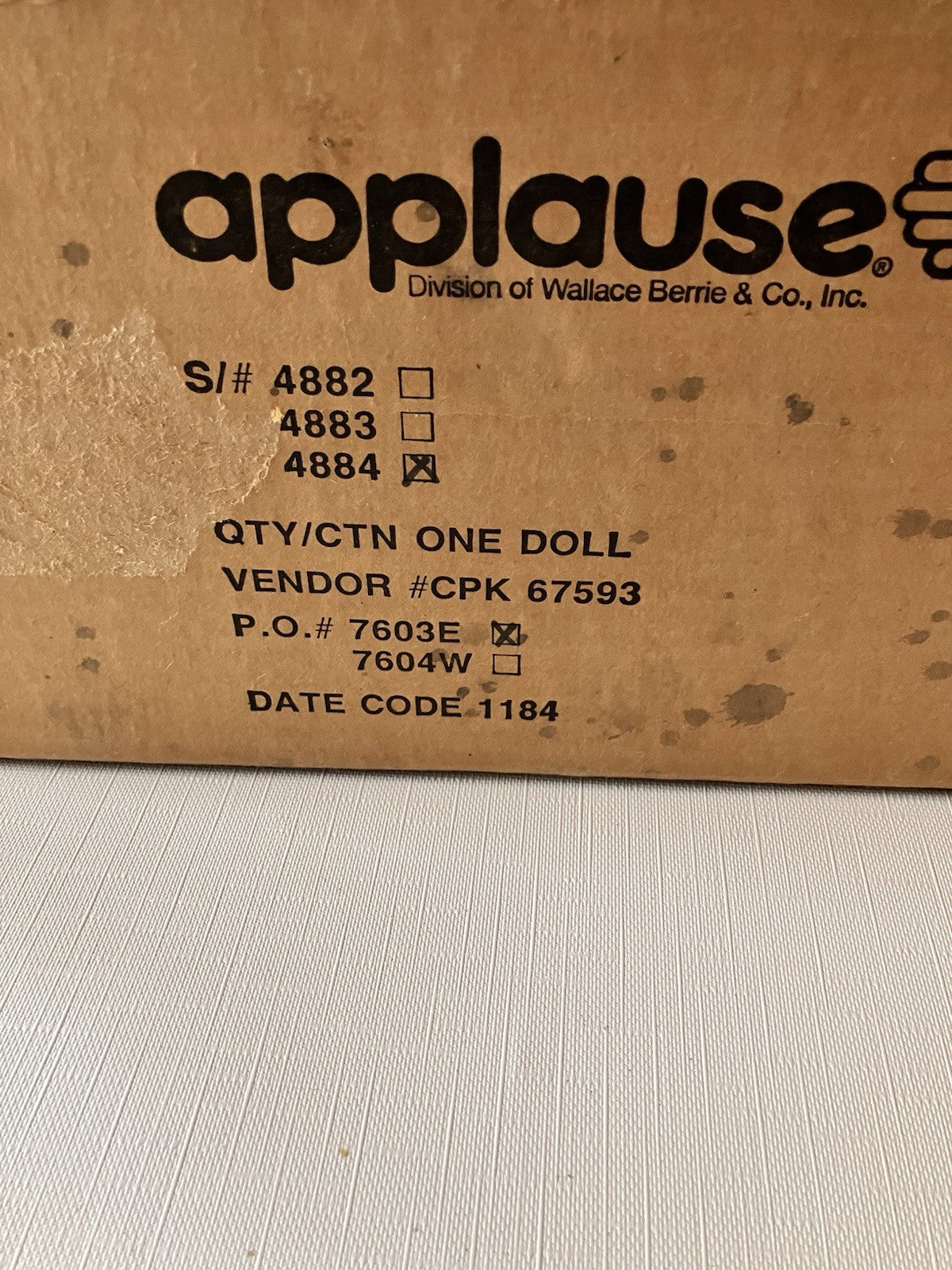 1984 Collectors Item Cabbage Patch Kids Jeffrey Nicholas Porcelain Doll #4884