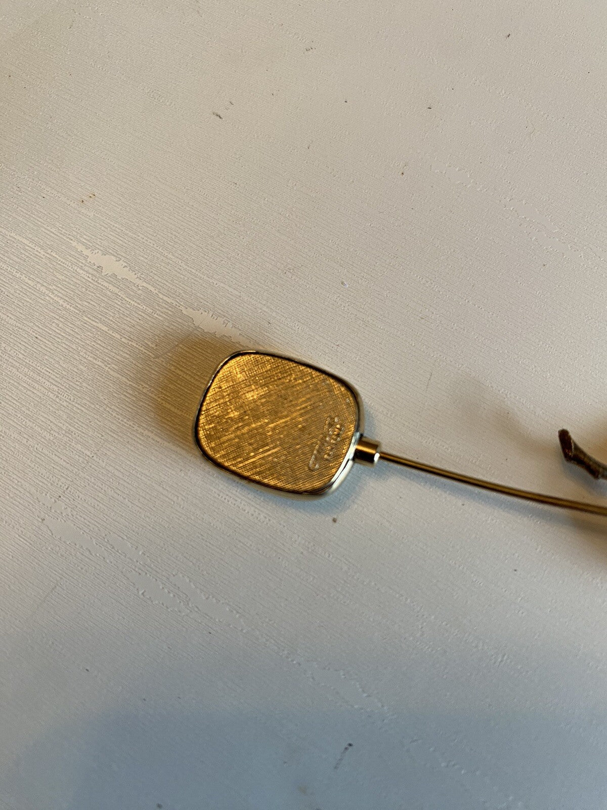 Anson Sterling Silver Rose Stick Scarf Hat Pin Gold Wash