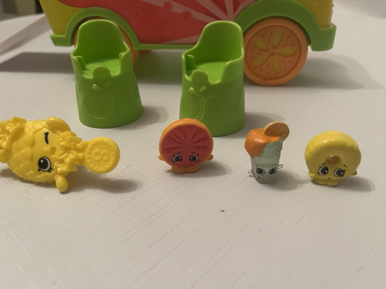 Shopkins Shoppies Pineapple Lily Smoothie Truck combo playset lot