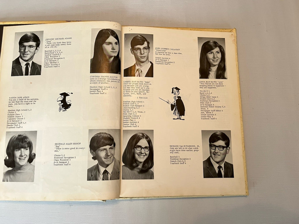Vintage 1972 Hodgon, Maine Yearbook Signed
