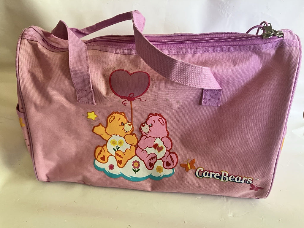 Y2K Pink Care Bear Duffle Bag. EUC With Accessory Bag By FAB Starpoint