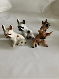 Vintage 1960s Lot Of 2 Bull Dog/Dogs Salt And Pepper Shaker Sets. EVC!
