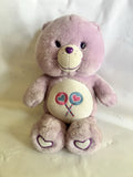 Care Bears Share Bear Plush 2002/2003 Purple Lavender Lollipops 12"
