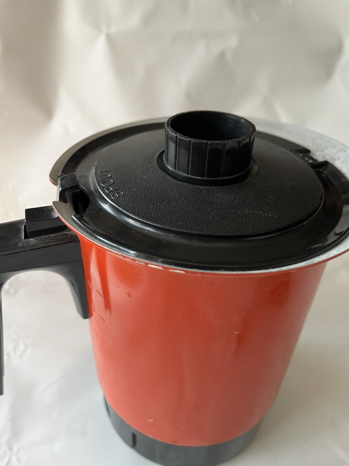 Vtg West Bend Instant Hot Pot 36 oz Retro Red Orange Electric Tea Kettle - Works