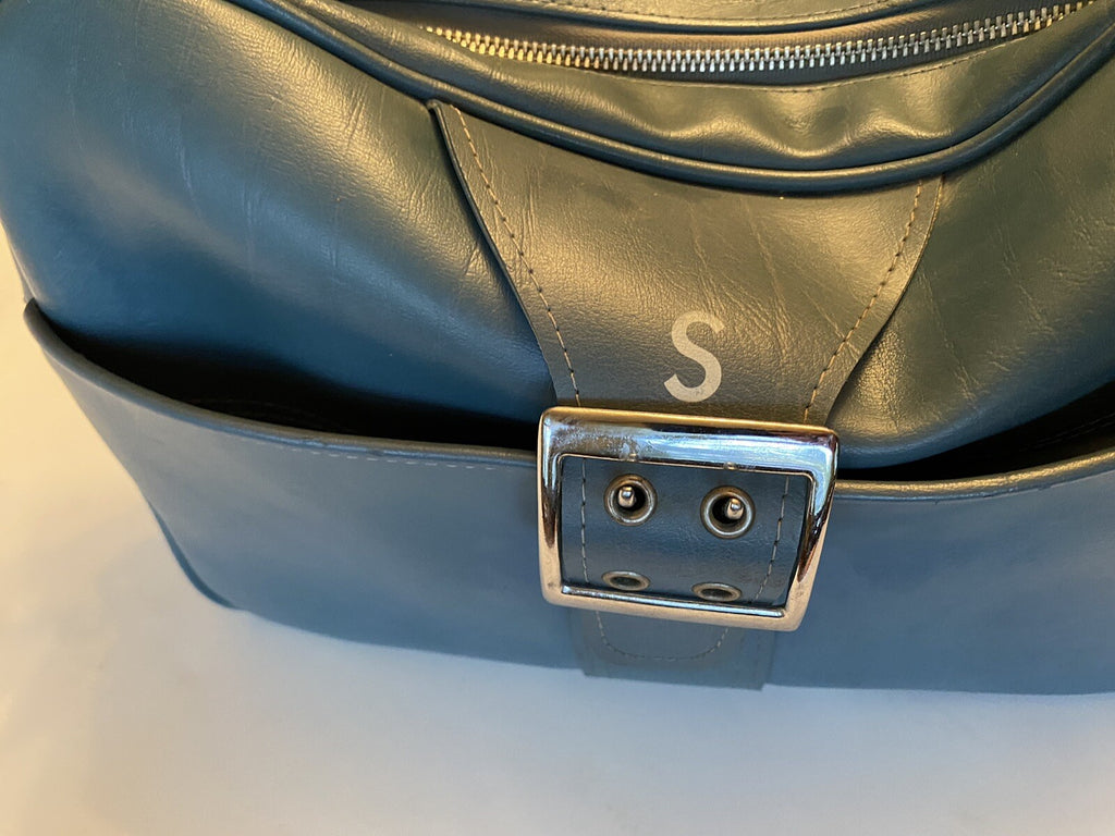 Vintage Samsonite Shoulder Travel Bag Medium Blue Mid Century