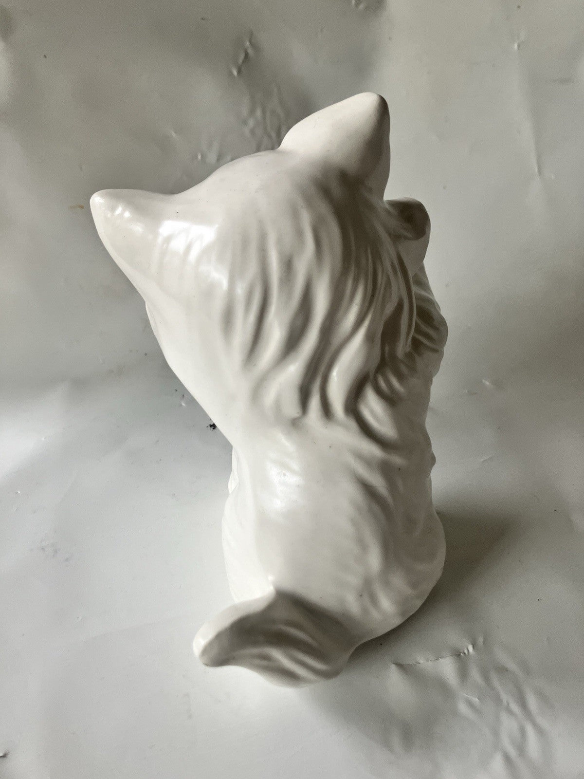 Vintage Pair Of 4” Tall White Persian Hobbiest Cat Figurines, Playful 1970s