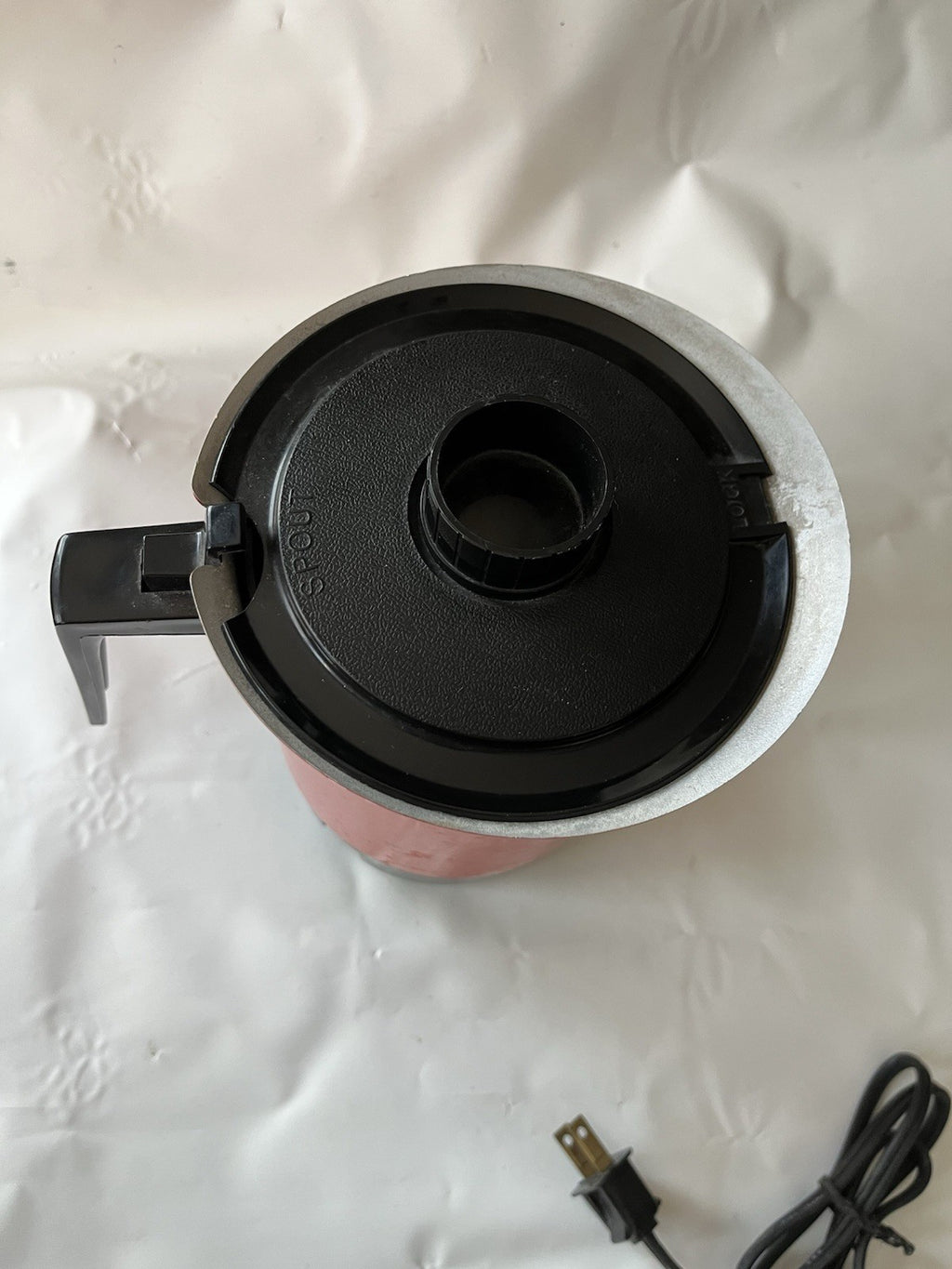 Vtg West Bend Instant Hot Pot 36 oz Retro Red Orange Electric Tea Kettle - Works