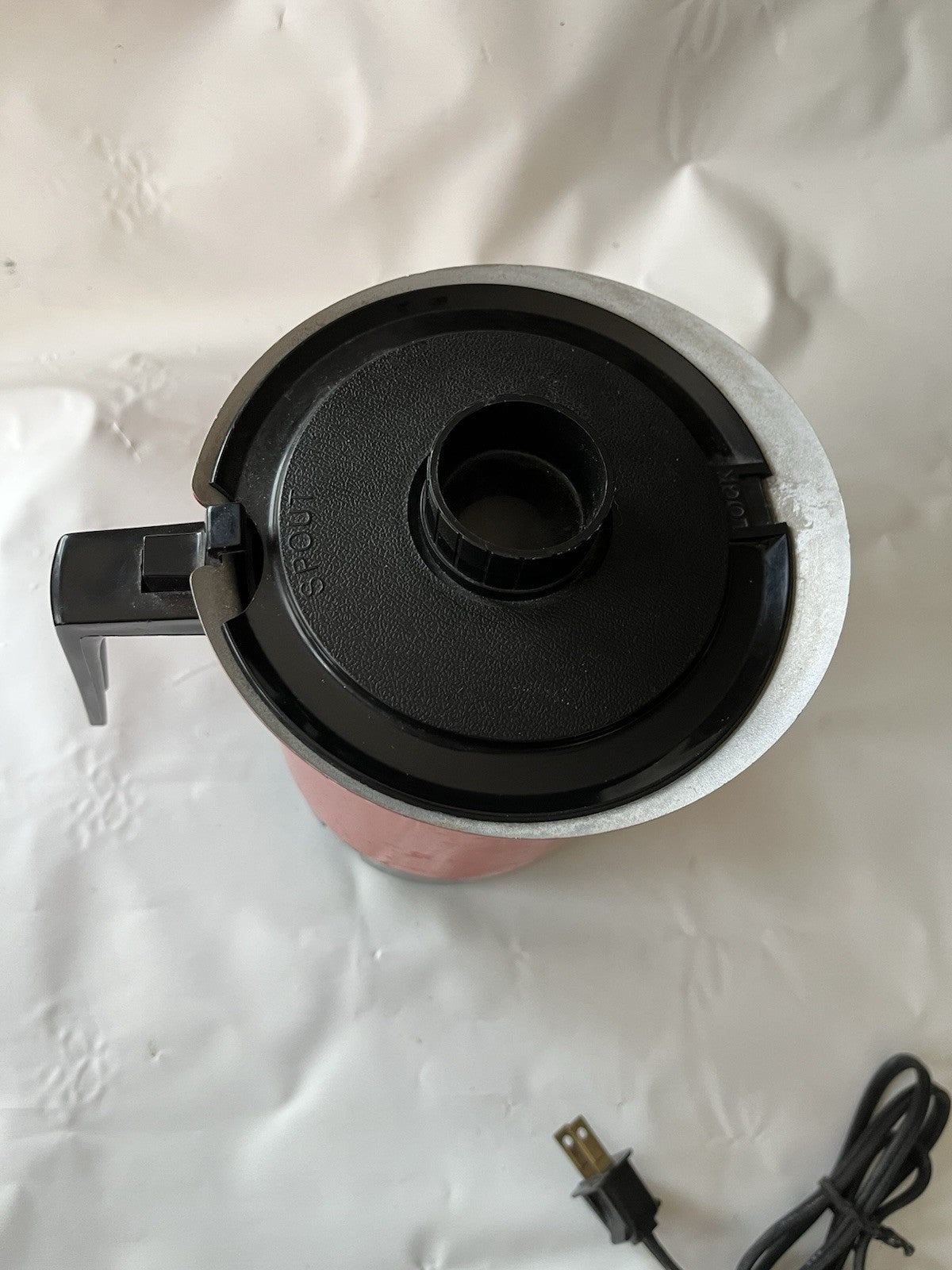 Vtg West Bend Instant Hot Pot 36 oz Retro Red Orange Electric Tea Kettle - Works