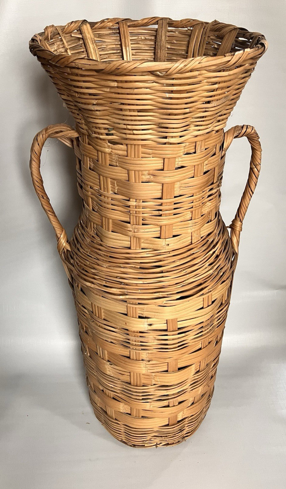 Vintage Boho Double Handled Umbrella Basket, EVC