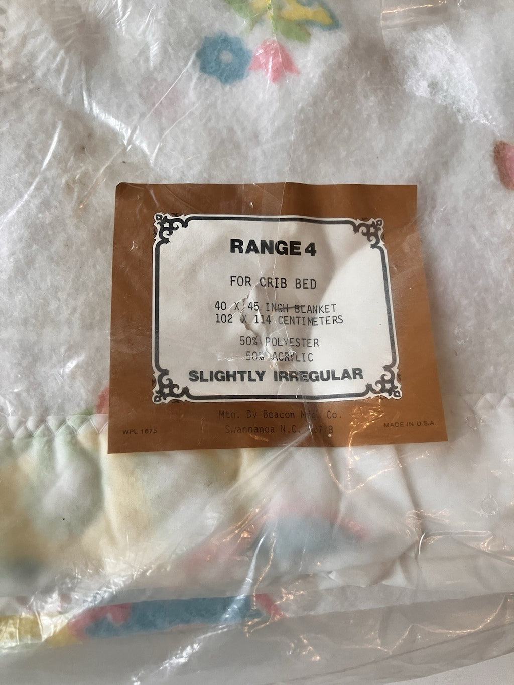 Vintage Baby Animals Character Range 4 Crib Blanket, Never Opened. Stored Well!