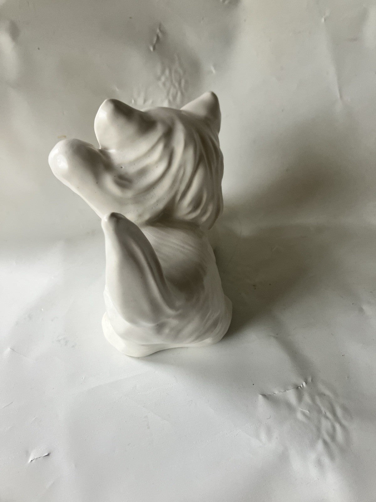Vintage Pair Of 4” Tall White Persian Hobbiest Cat Figurines, Playful 1970s