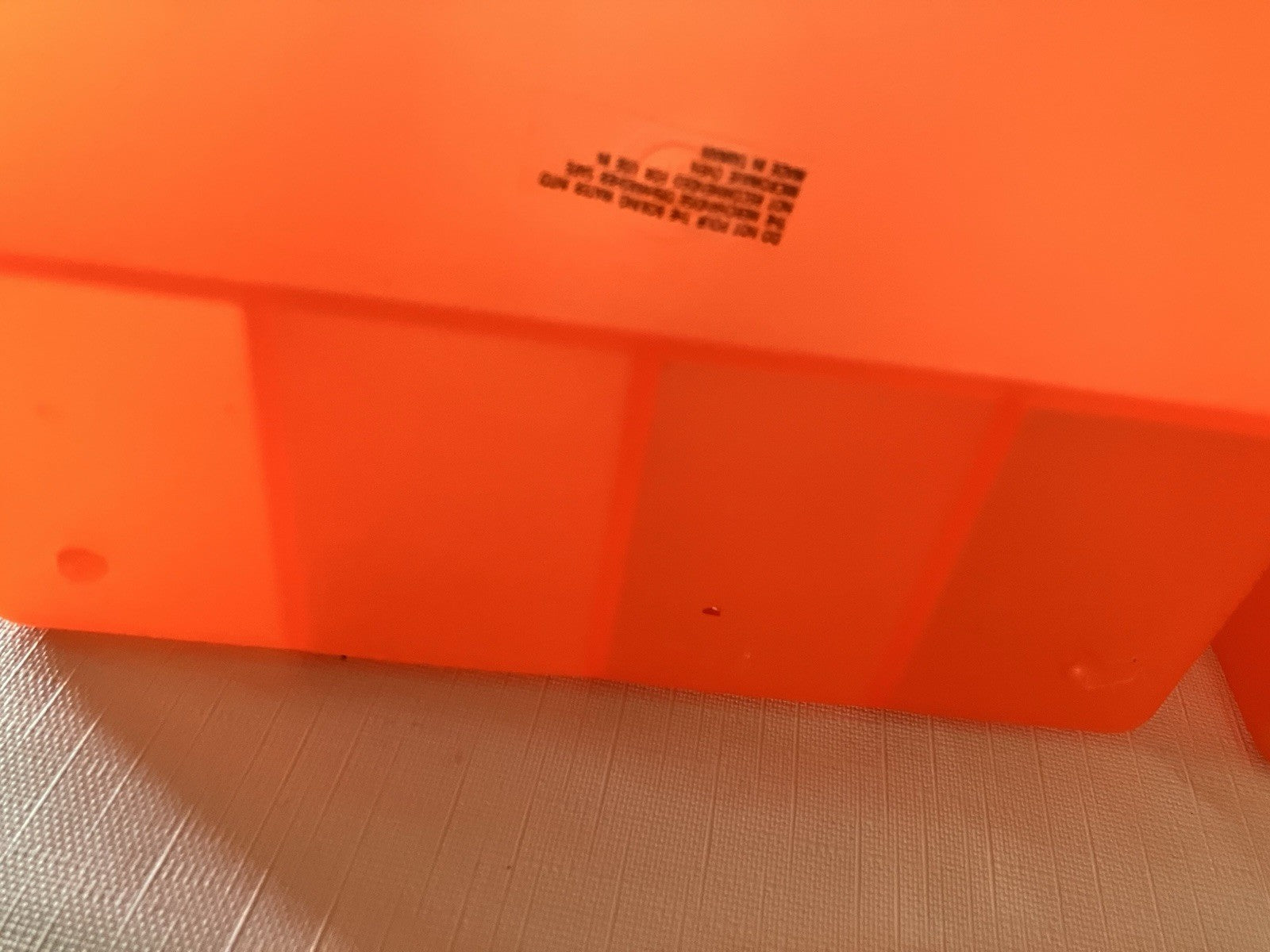 Two- Vintage Silverware Caddy Orange Pastic- Packware/ Serveware. BBQ/Picnic