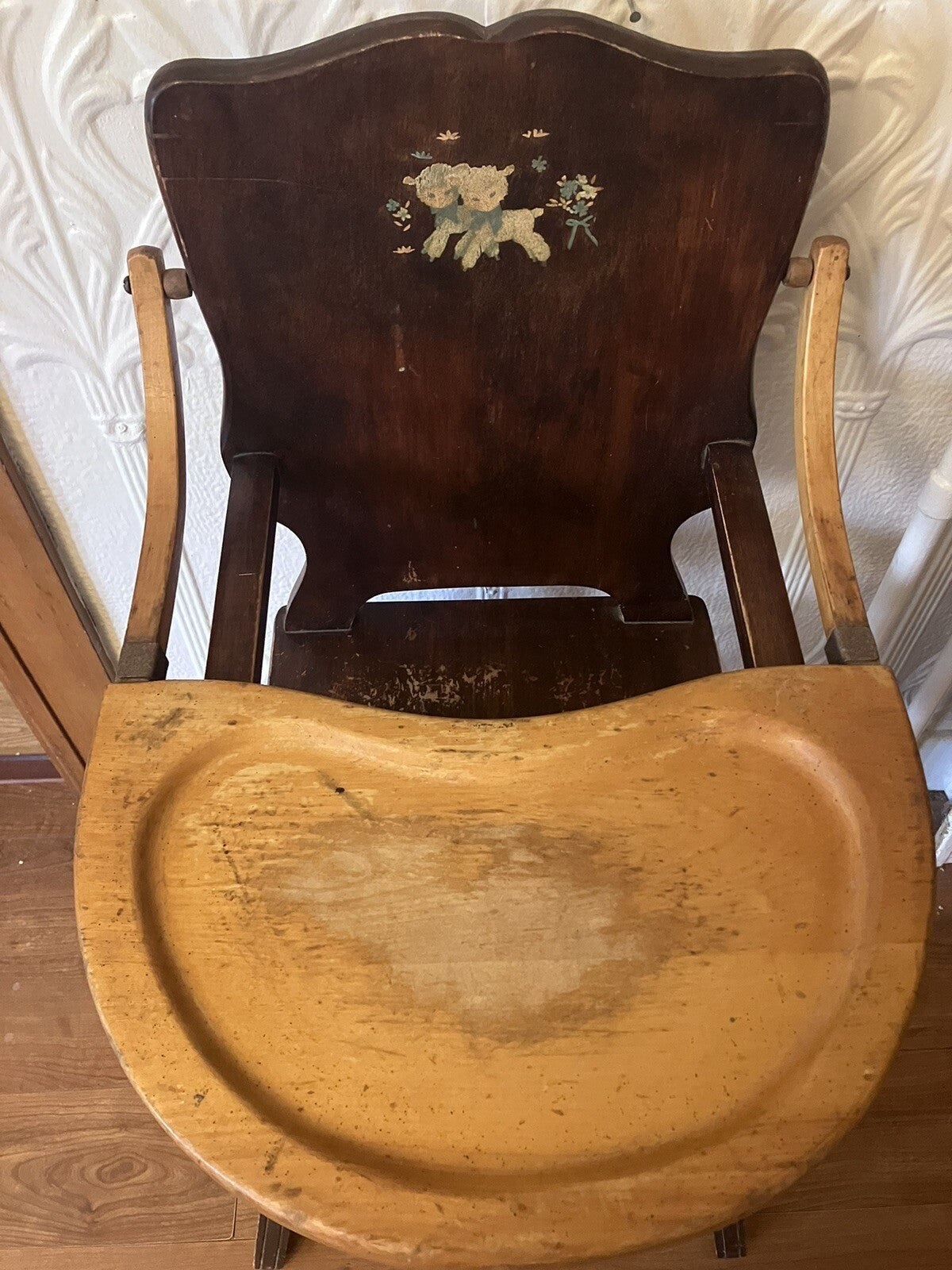 1930s E.L Thompson 2/1 Highchair And play Desk