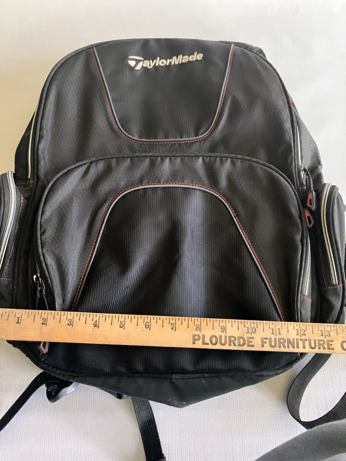 TaylorMade TM Performance Backpack Golf Travel Book Bag Black Office Gym Zip Up