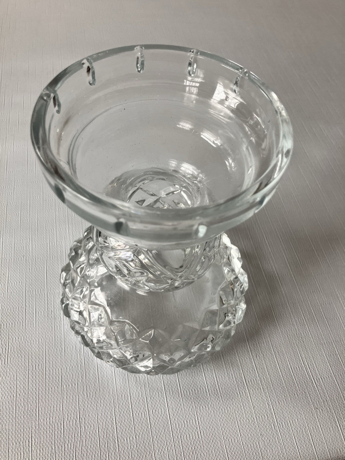 Vintage Glass Etched Hurricane Oil Lamp 