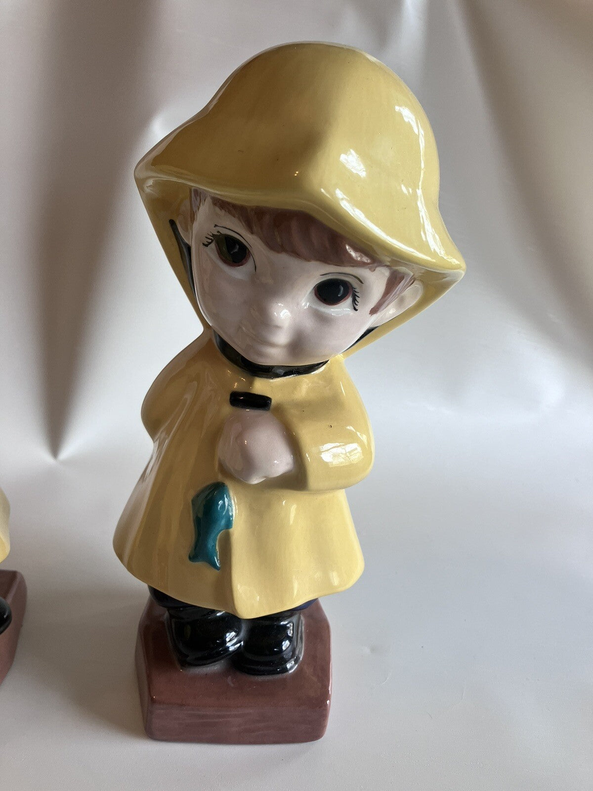 Vintage Ceramic Fishing Duo From 1970s EVC