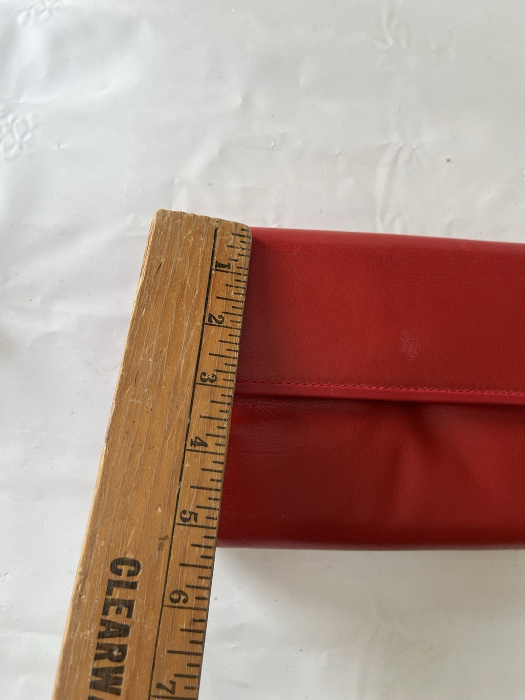 Vintage Franca Red Leather Purse With Original Packaging; Never Used NOS;