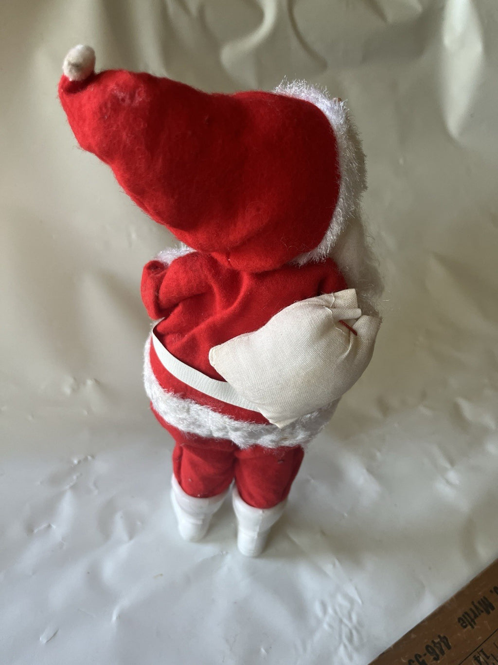 Vintage 1950's Santa Claus 13" Tall MCM Made In Japan; Rubber Face, Soft Body.