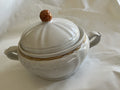 Vintage American Heartside Ceramic Strawberry Soup Tureen/bean Pot