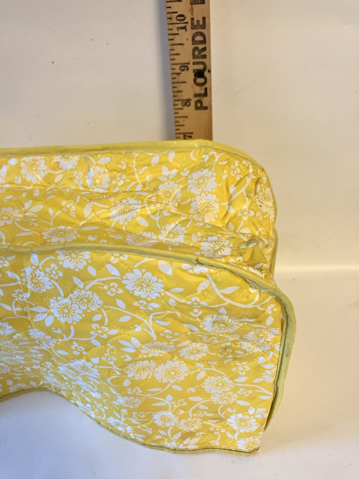 Vintage 70/MCM Floral Yellow/White Vinyl Toaster/ Applicance Duster Covers; 3 Pc