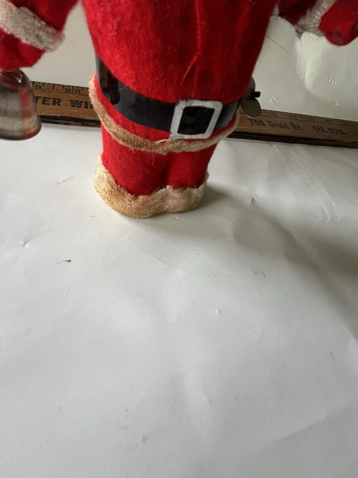 Vintage MCM 1950/60’s Mechanical Santa Claus Alps 6.5" Tall, Blue Eyes. Works!