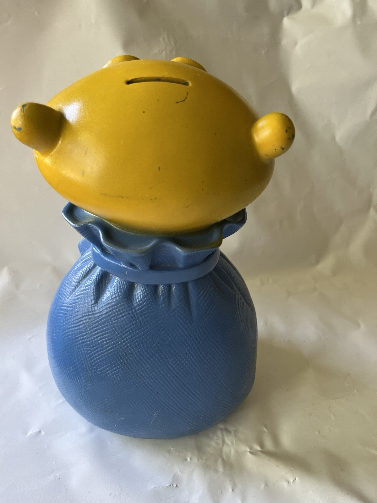 Vintage 1971 Play Pal "Moneybags" Piggy Bank Used; Stopper, Colorful. GUC