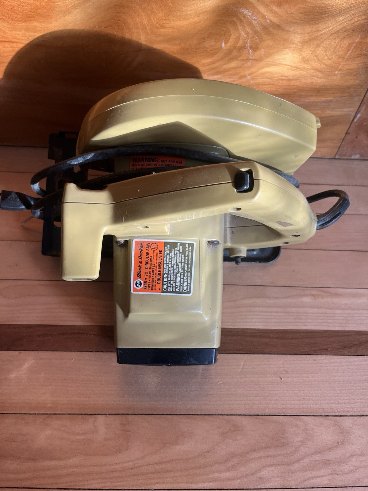 Black And Decker 7308 7 1/4” Circular Saw Vintage Corded Electric Tool Works