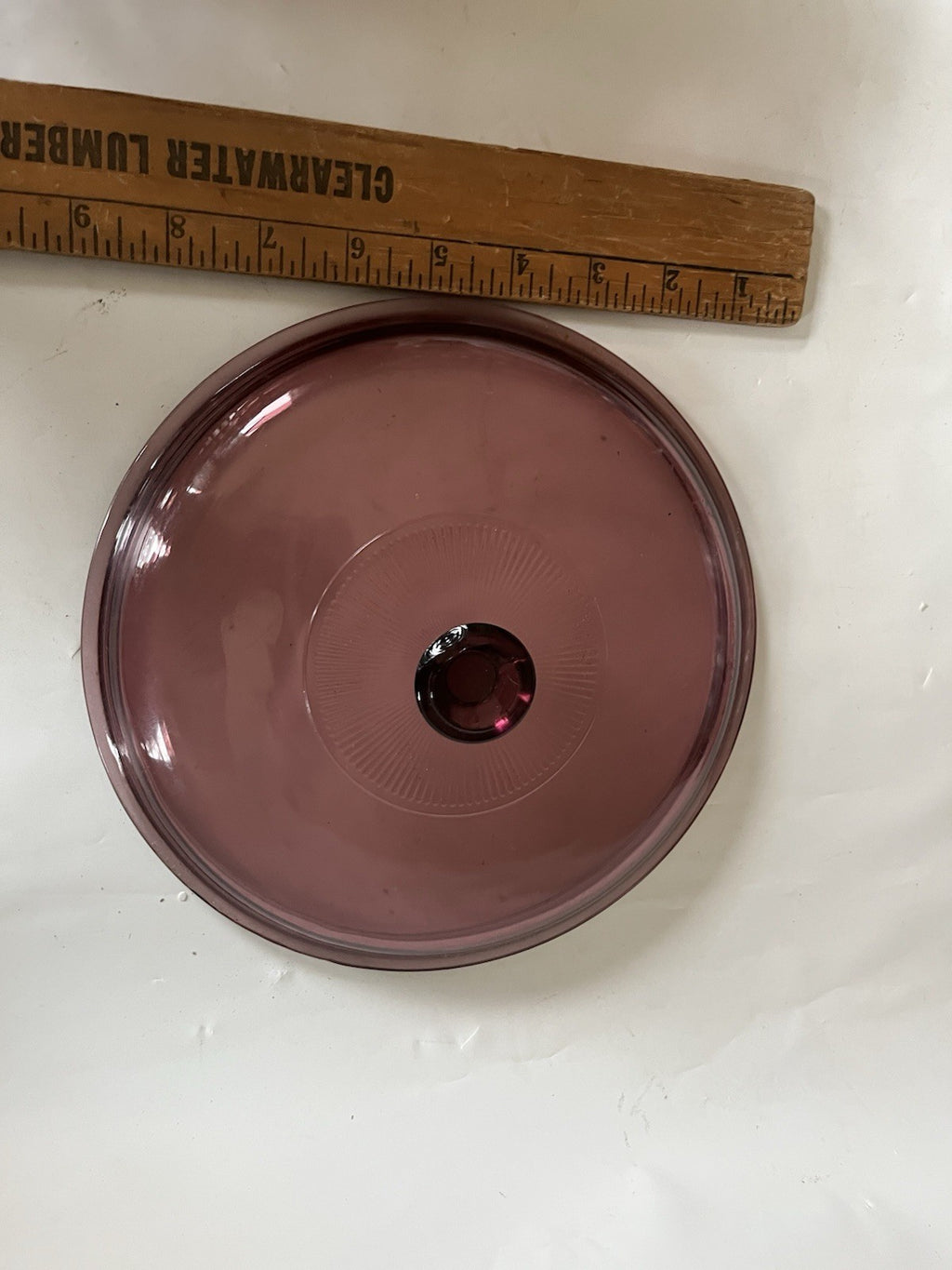 Vintage PYREX Purple Visionware Round 2 Qt Casseroles W/ Kids