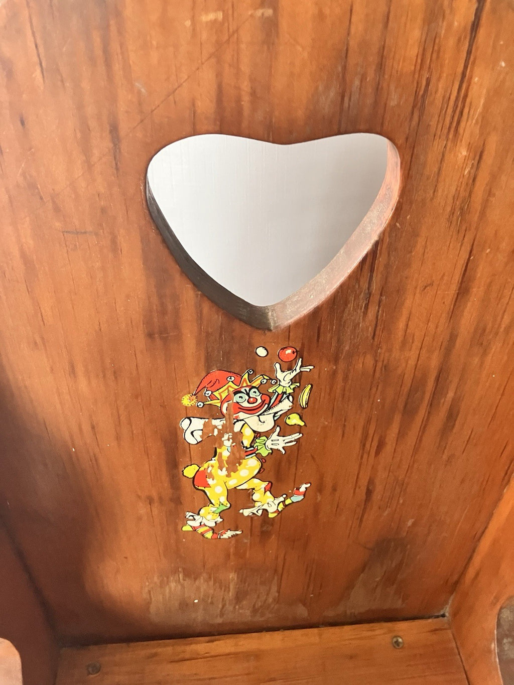 Vintage Children’s Wooden Rocking Chair W/ Jester Decal
