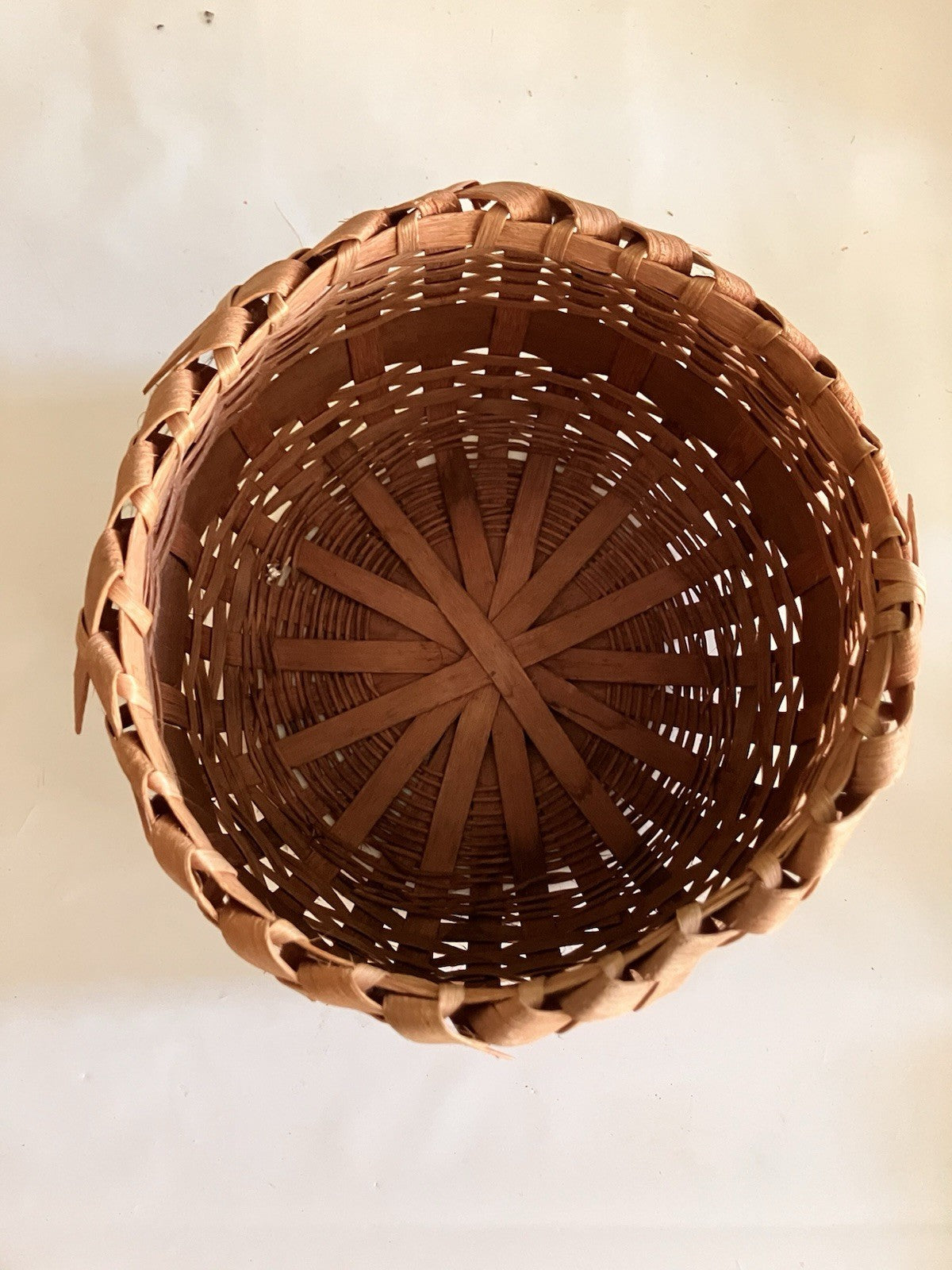 Vintage Handwoven Basket From Northern Maine