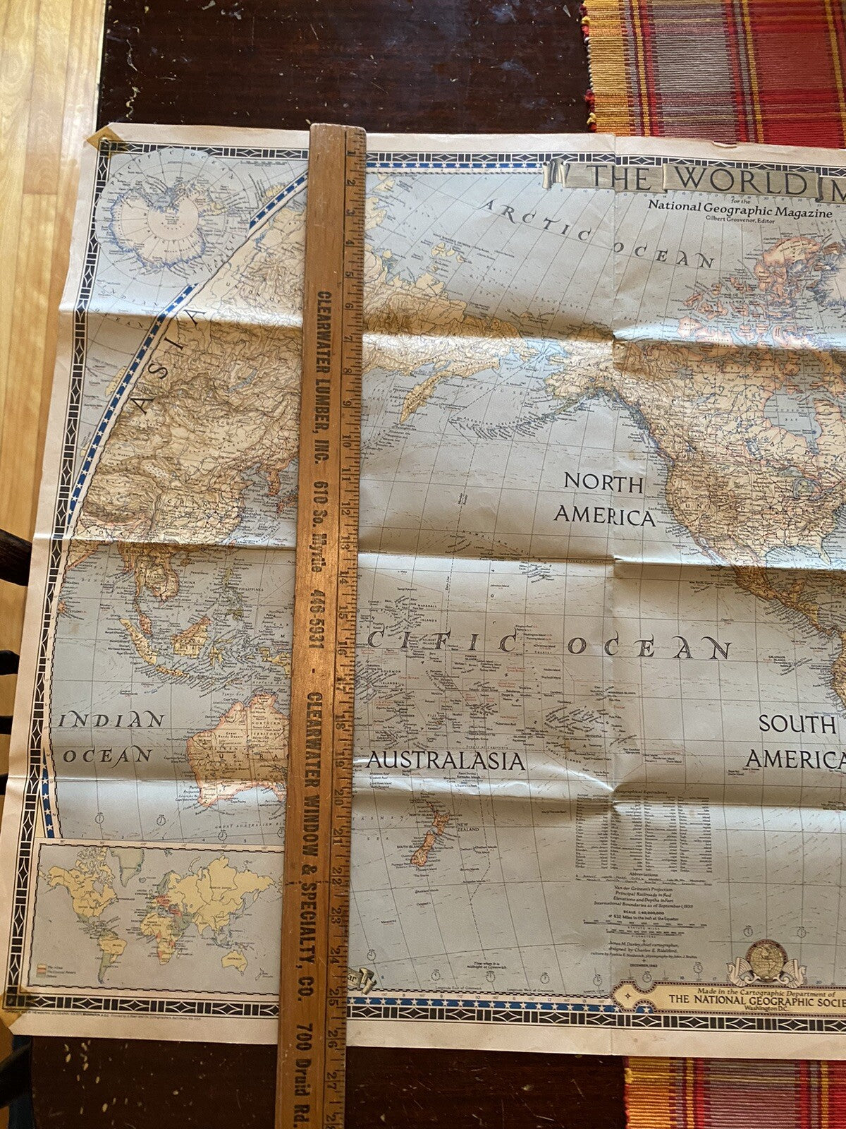 Lot of 2 National Geographic Maps 1941/Dec 1943