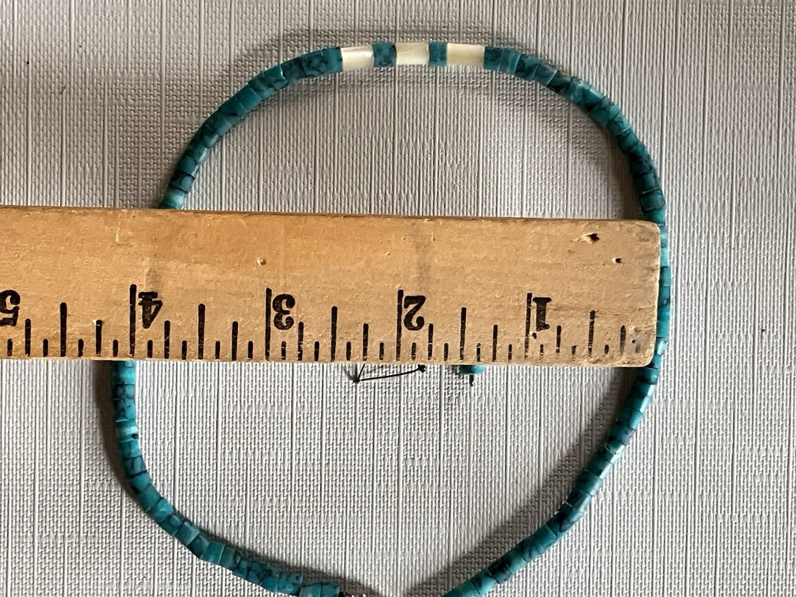 Turquoise And Opaque Beaded Necklace