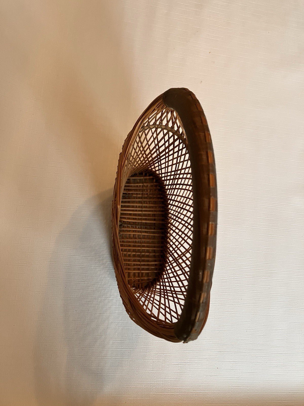 Vintage Japanese Ikebana Hangakago Basket; EVC 1910-1930s.