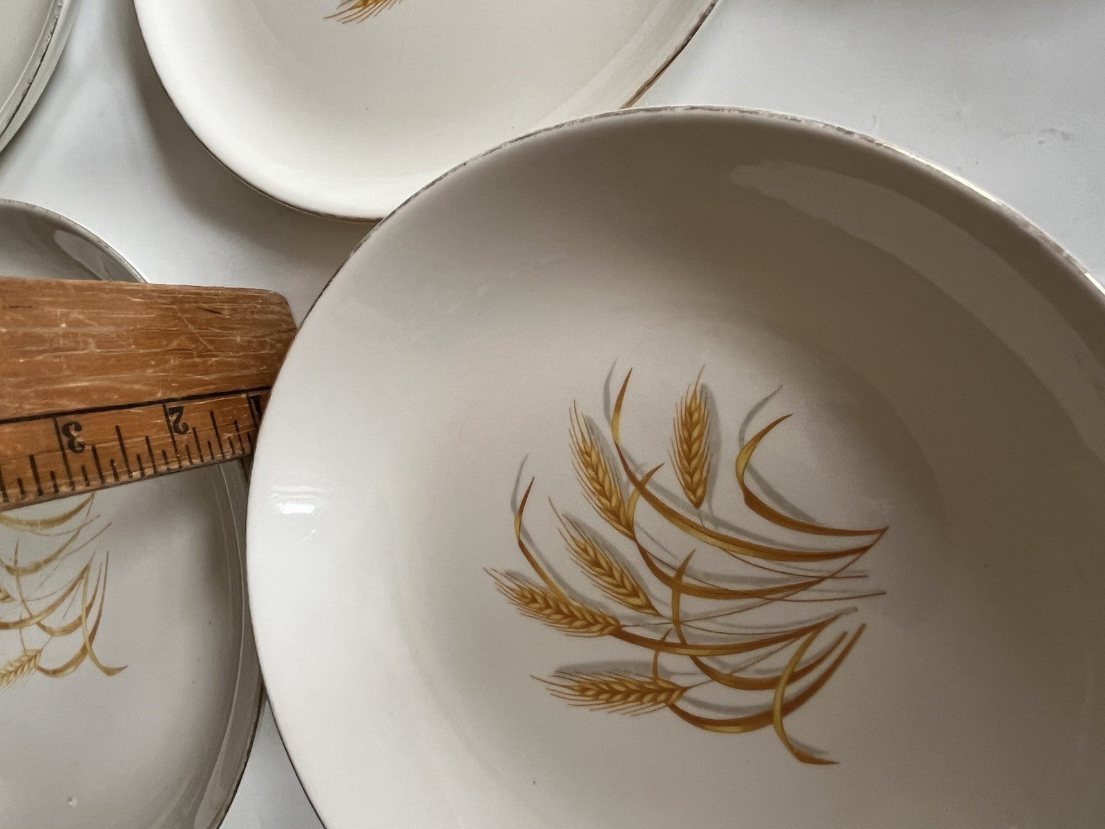 Homer Laughlin Mixed LotGolden Wheat Gold Trim Plates Bowls Serving Dish 23 Pc