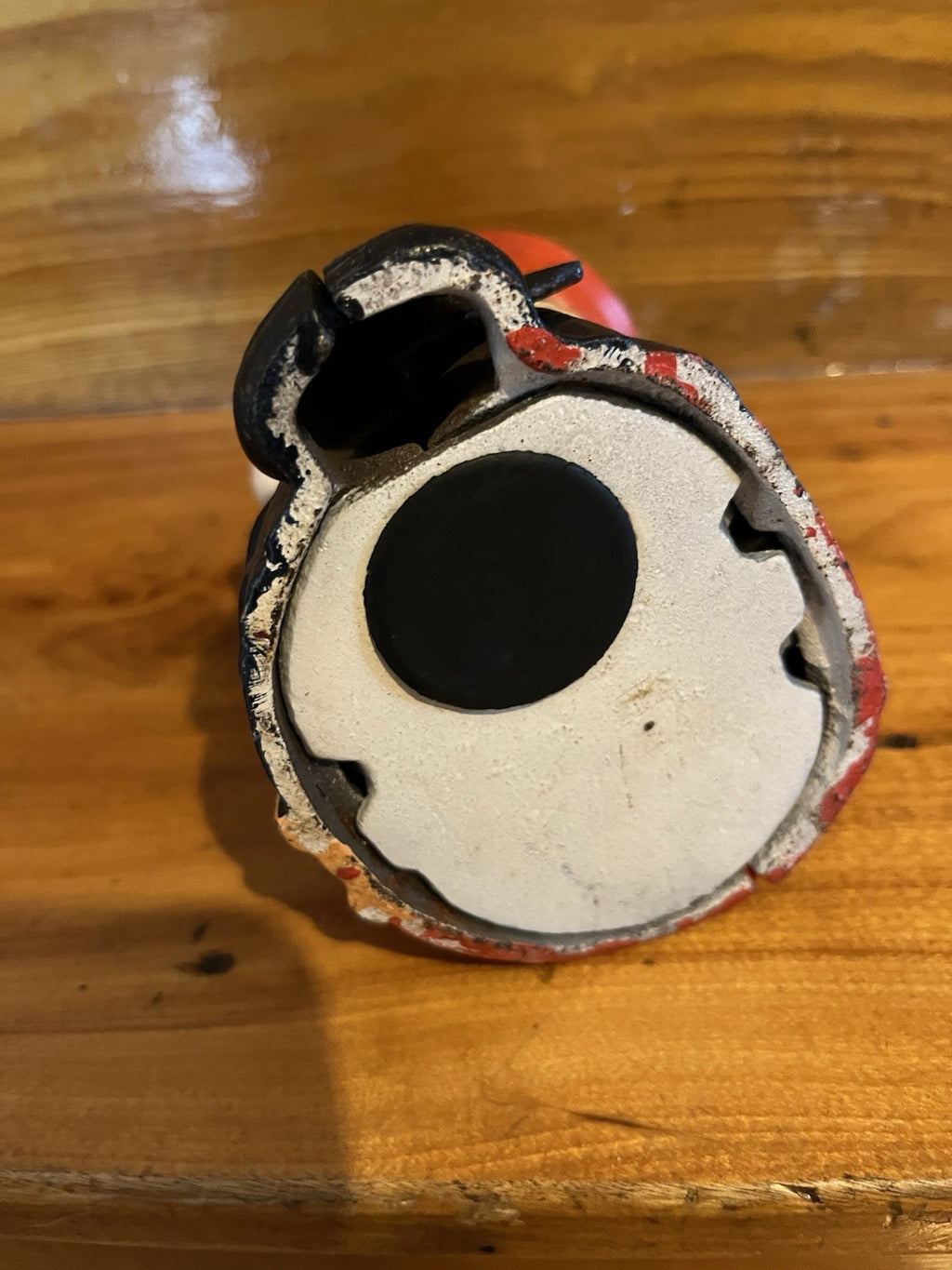 RARE early 1900's cast iron clown bank HAS PLUG Humpty Dumpty