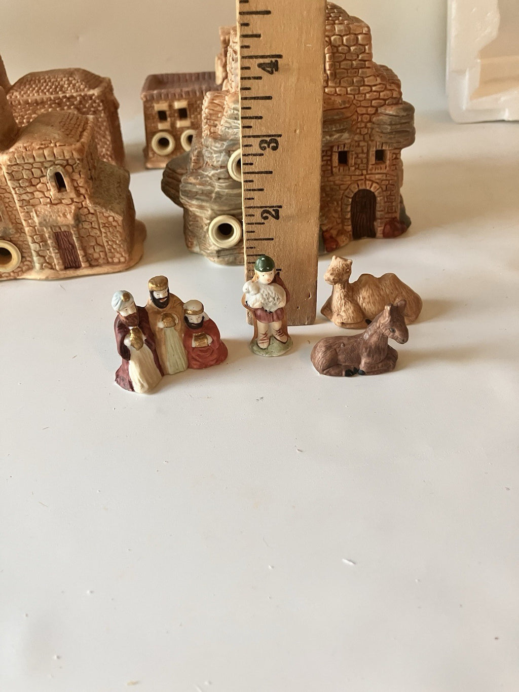 Vintage Ceramic Little Town Of Bethlehem’s Nativity Scene With Original Box